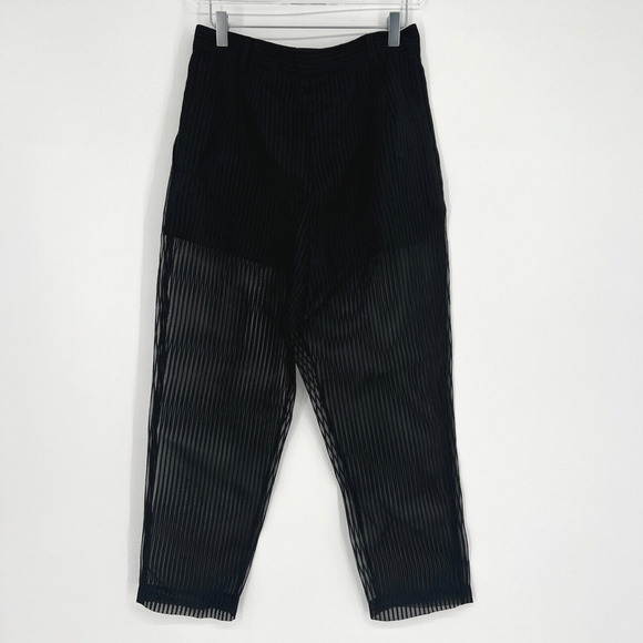 Alice McCall Shine Pants Womens 6 Black Striped Trouser Whimsigoth Edgy - Picture 3 of 7